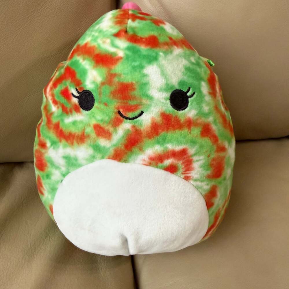 Squishmallows‎ Winifred the Chameleon 8" Red & Green Tie-Dye Plush